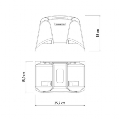 Suporte Mangueira Fixo Pvc Cinza 25 A 30 Metros - Tramontina