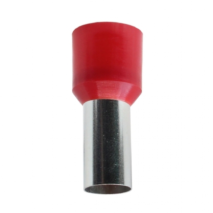 Terminal Tubular Ilhos 35mm Pré-Isolado Vermelho 100 Unidades - Conexel