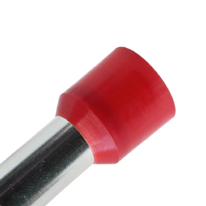 Terminal Tubular Ilhos 35mm Pré-Isolado Vermelho 100 Unidades - Conexel