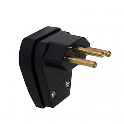 Plug Macho 20A 250V Preto Lateral Com Prensa Cabo 13302197 - WEG