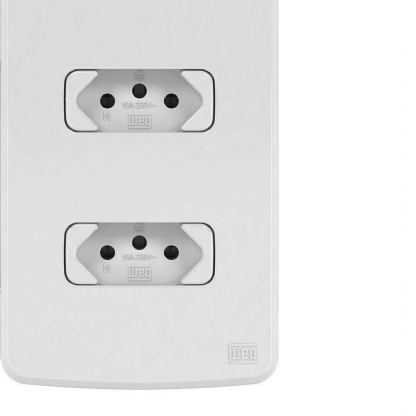 Conjunto 2 Tomada Distanciados 10A 4X2 Composé Branco - WEG