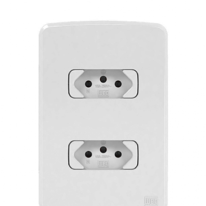 Conjunto 2 Tomada Distanciados 10A 4X2 Composé Branco - WEG