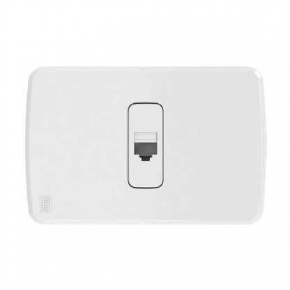 Conjunto 1 Tomada Rede RJ45 Cat5E Horizontal 4X2 Composé Branco - WEG