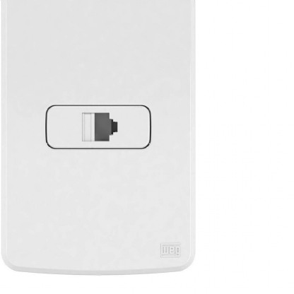 Conjunto 1 Tomada Rede RJ45 Cat5E Horizontal 4X2 Composé Branco - WEG