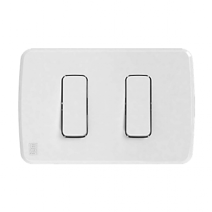 Conjunto 2 Interruptores Simples Distanciados 10A 4X2 Composé Branco - WEG