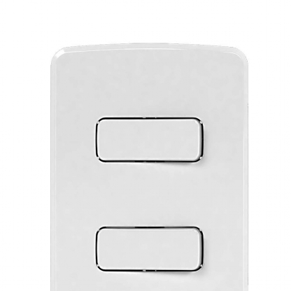 Conjunto 2 Interruptores Simples Distanciados 10A 4X2 Composé Branco - WEG