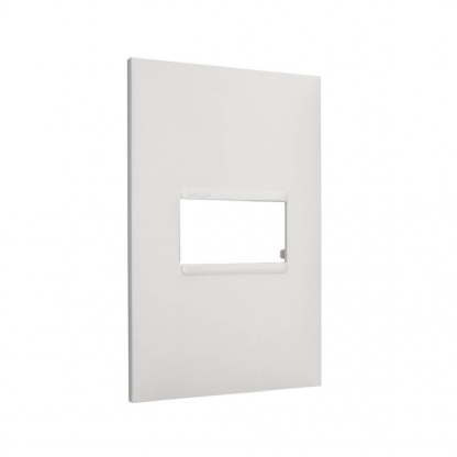 Placa Acabamento 1 Posto Horizontal 4x2 Branco - Pialplus+