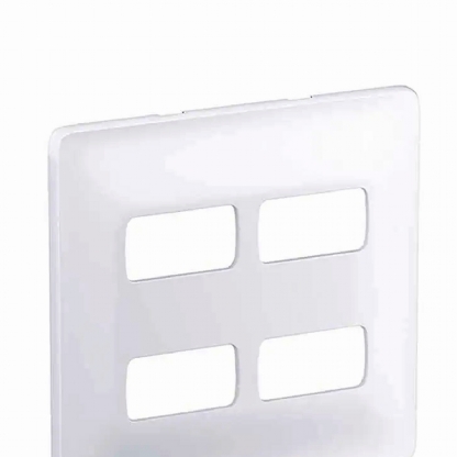 Placa Acabamento 4 Postos 4X4 Com Suporte Zeffia Branco - Pial