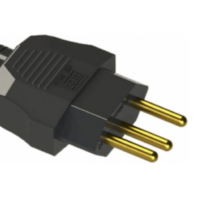 Plug Macho 20A 250V Preto Axial Com Prensa Cabo 13302120 - WEG