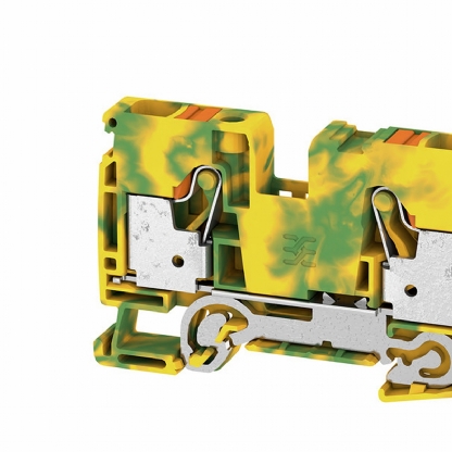 Conector Borne Passagem Terra 2 Conexões 10mm 1000V Verde/Amarela A2C 10 PE - Conexel