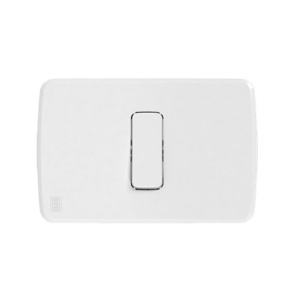 Conjunto 1 Interruptor Intermediário Horizontal 10A 4X2 Composé Branco - WEG