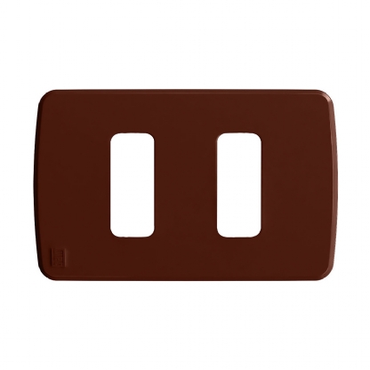 Placa Acabamento 2 Postos Horizontal4X2 Composé Marrom - WEG