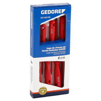 Jogo De Chaves De Fenda Simples E Cruzada Isoladas Nbr9699 Com 6 Unidades - Gedore