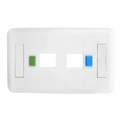 Placa Acabamento RJ45 Keystone 4X2 2 Postos Conect Branco - Legrand/Conect