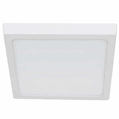 Luminária Plafon Painel LED Sobrepor Quadrado 18W Bivolt 3000k Luz Amarela - Bronzearte