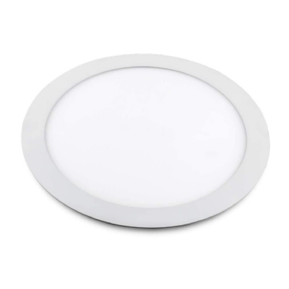 Luminária Plafon Slim LED Embutir Redondo Branco 12W 6500K Luz Branca - Bronzearte