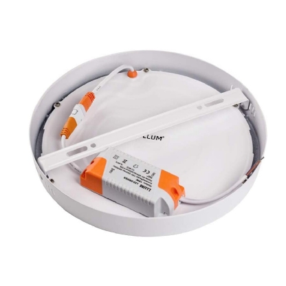 Luminária Plafon Led Sobrepor Redondo Branca 12W Bivolt 6400K Luz Branca - Bronzearte