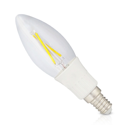 Lâmpada Led Filamento Vela 3W Bivolt E14 2700K Luz Amarela - Ourolux