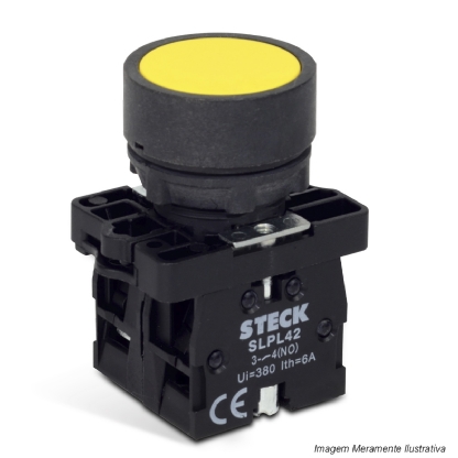 Botão Max Botton Impulso Normal Amarelo - Steck