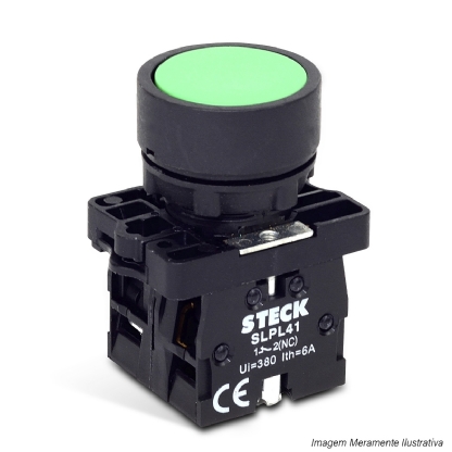 Botão Max Botton Impulso Normal Verde - Steck