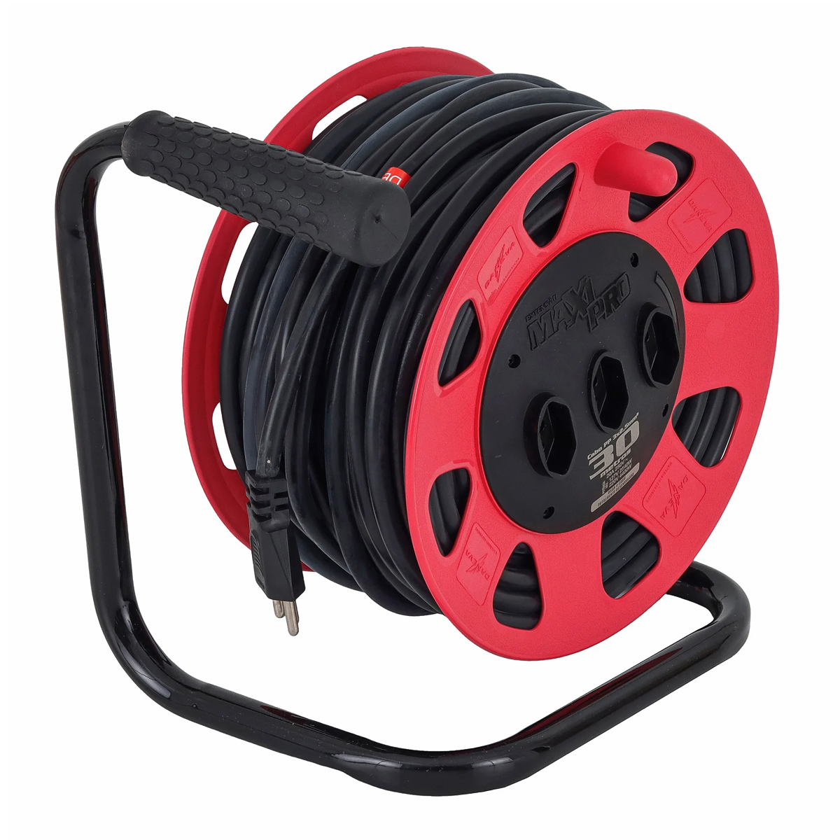 Extensão Maxi Pro Cabo Pp Circular 3x2,50Mm 30 Metros Vermelho 20A - Daneva