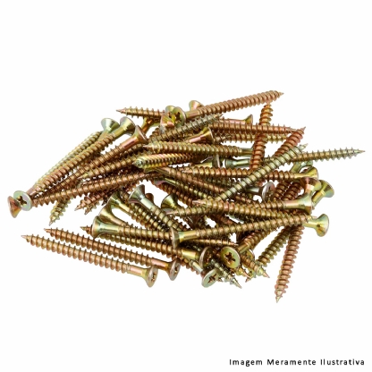 Cartela Parafuso Cabeça Chata Bicro Philips 4,5x25 12 Unidades - Sfixa - Sfixa