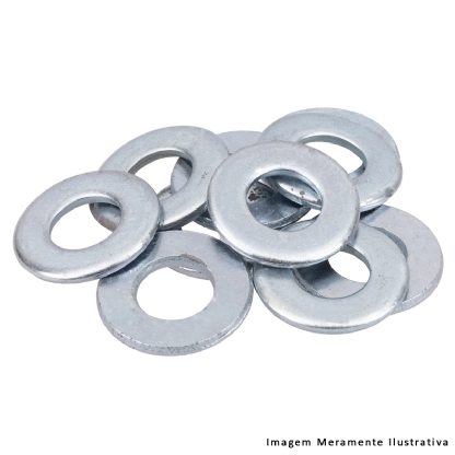 Cartela Com Arruela Lisa 1/4 Polegadas - Sfixa - Sfixa