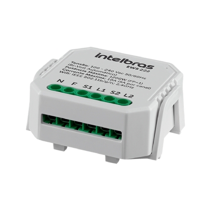 Módulo Interruptor Interno Inteligente Smart 10A Android/iOS Com Comando De Voz - Intelbras