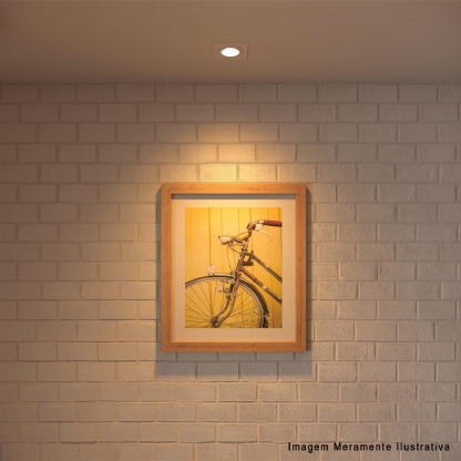 Luminária Spot Embutir Quadrado Branco Para Lâmpada Mr16 50W Gu10 - Exito