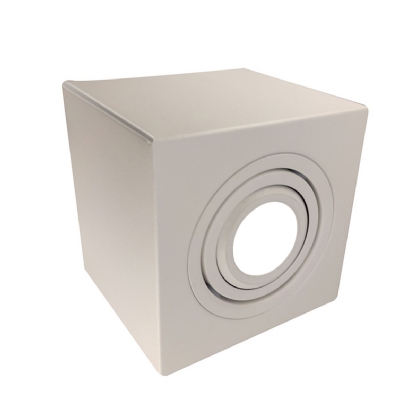 Luminária Spot Sobrepor Quadrada Branco Para Lâmpada Par20 50W E27 - Golight