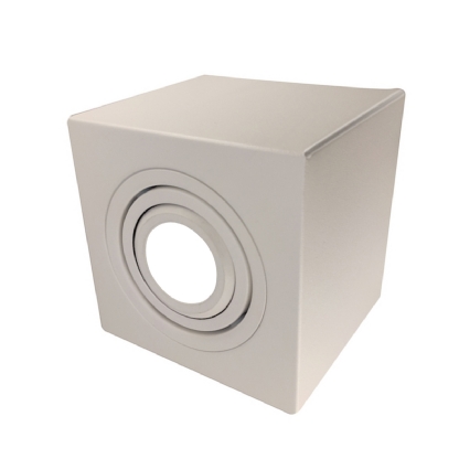 Luminária Spot Sobrepor Quadrada Branco Para Lâmpada Par20 50W E27 - Golight