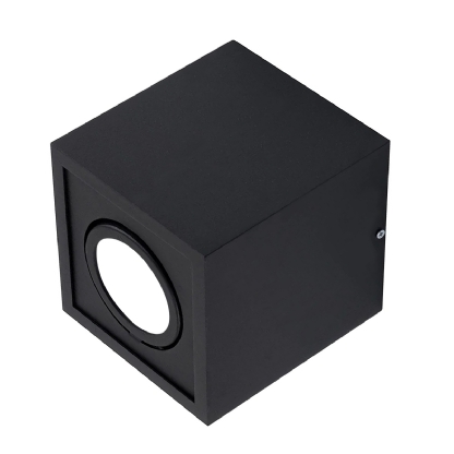 Luminária Spot Sobrepor Quadrada Preto Para Lâmpada Par20 50W E27 - Golight