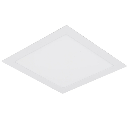 Luminária Painel Led Embutir Quadrado Em Policarbonato Branco 18W Bivolt 5000K Luz Branca Led Inside - Osram