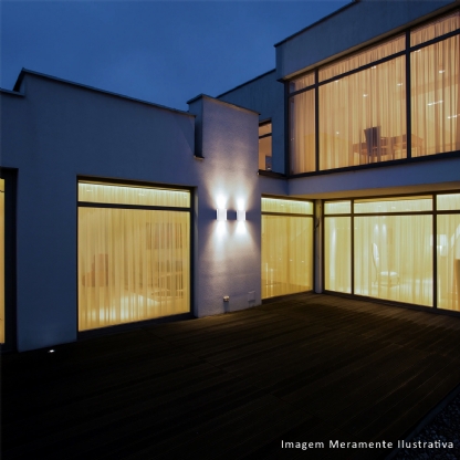 Luminária Arandela Led Sobrepor Preto 6W 3000K Luz Amarela - Pix