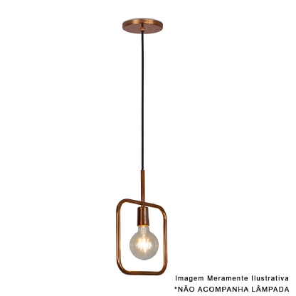 Luminária Pendente Bristol Preto/Cobre E27 - Spotline