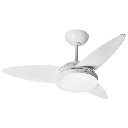 Ventilador Lykan Led Lâmpada 220V 130W 3 Pás Com Controle Remoto Branco - Tron Ventiladores