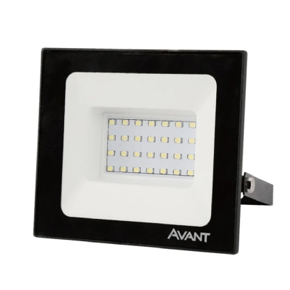 Luminária Refletor Led Quadrada 30W Bivolt 6500K Luz Branca - Avant