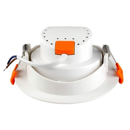 Luminária Spot Led Embutir Redonda Branco 7W Bivolt 4000K Luz Neutra 560Lm - Bronzearte