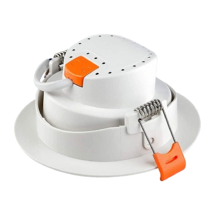 Luminária Spot Led Embutir Redonda Branco 7W Bivolt 4000K Luz Neutra 560Lm - Bronzearte