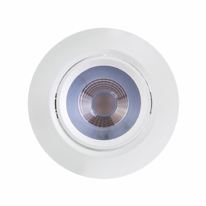 Luminária Spot Led Embutir Redonda Branco 7W Bivolt 4000K Luz Neutra 560Lm - Bronzearte