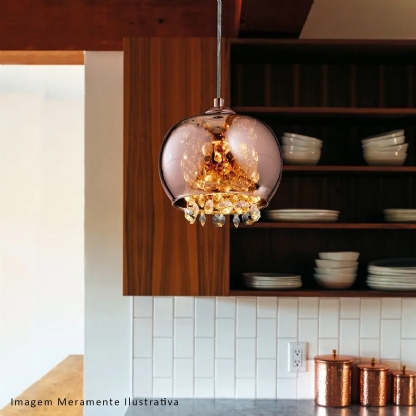 Luminária Pendente Dublin Cobre 40W G9 - Quality