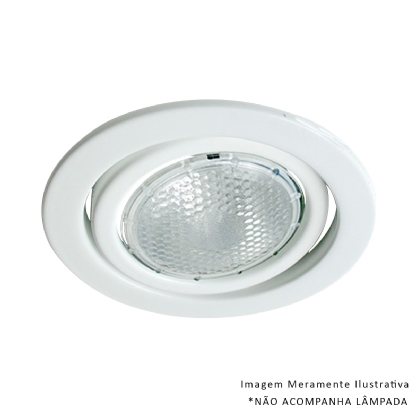 Luminária Spot Embutir Redondo Branco Para Lâmpada Par20 50W E27 - Spot Jaguara
