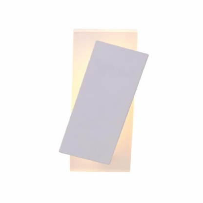 Luminária Arandela Led Sobrepor Retangular Branco 7W Bivolt 3000K Luz Amarela - Dinamica