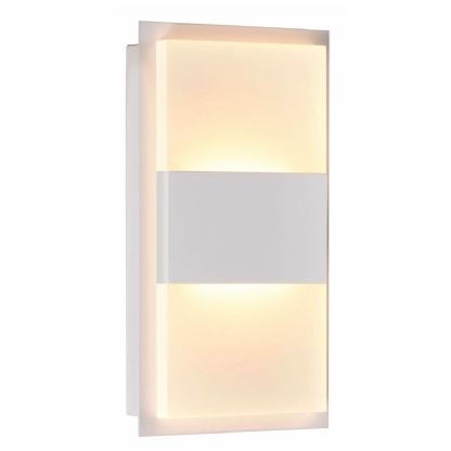 Luminária Arandela Led Sobrepor Retangular Branco 12W Bivolt 3000K Luz Amarela - Dinamica