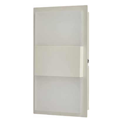 Luminária Arandela Led Sobrepor Retangular Branco 12W Bivolt 3000K Luz Amarela - Dinamica