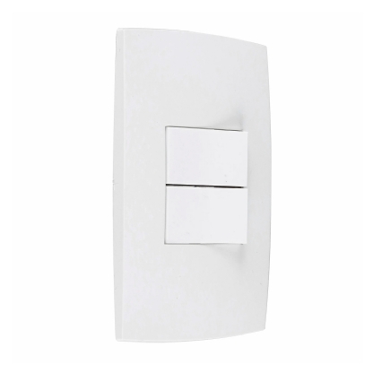 Conjunto 1 Interruptor Simples + 1 Paralelo 10A 4X2 Home Branco - Blux