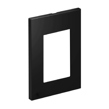 Placa Acabamento 3 Postos Horizontal 4X2 Recta Preto - Blux