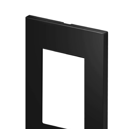 Placa Acabamento 3 Postos Horizontal 4X2 Recta Preto - Blux