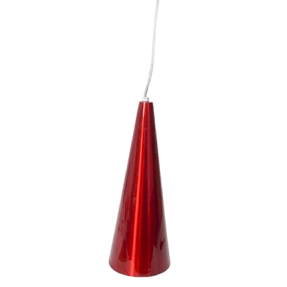 Luminária Pendente Cone Vermelho/Branco 60W E27 - Ty Iluminacao