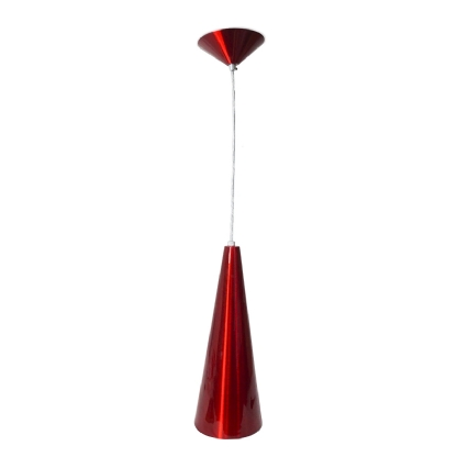 Luminária Pendente Cone Vermelho/Branco 60W E27 - Ty Iluminacao